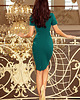 sukienki midi damskie 150-4 Sukienka DOROTA - elegancka - ZIELONA 1