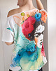 t-shirt damskie Frida fullprint Biały Oversize 1