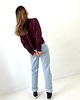 bluza bez kaptura damska Sempre Tu / burgundowa bluza bawełniana 1