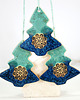 ozdoby choinkowe Turkusowe choinki - ceramiczne ozdoby choinkowe 2