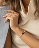 bransoletki - inne Bransoletka Błękitna Elegancja z dymnym sercem - Pozłacana 1