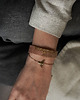 bransoletki - inne Tkana bransoletka handmade - herbaciany beż 5