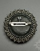 broszki Fleur d'argent, broszka z onyksem, beading, haft 3