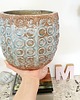 doniczki Doniczka osłonka ceramiczna niebieska 21x20cm 4