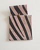 kolczyki - inne kolczyki RAW, duże różowo-czarne zebra 2