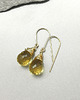 kolczyki pozłacane Kolczyki pozłacane srebro kwarc cytrynowe wire wrapping 2
