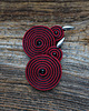 kolczyki soutache Bordowo- czarne spirale  kolczyki soutache 3