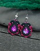 kolczyki soutache Kolczyki sutasz zielono różowe małe wiosenne kolorowe lekkie Flower 2