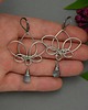 kolczyki wire wrapping Długie kolczyki kwiat lotosu labradoryt wire wrapping 4