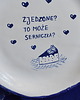 patery i talerze Talerz ceramiczny na ciasto  "Zjedzone? To może serniczka?" 2