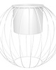 kwietniki Kwietnik metalowy loft design Ball Biały śr. 43cm 1