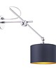 kinkiety Regulowany czarny kinkiet w stylu glamour HAMILTON GOLD 2