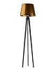 lampy podłogowe Drewniana lampa stojąca w stylu glamour do salonu CURACAO MIRROR 4