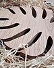 podkładki do kuchni Drewniany liść monstera, podstawka z drewna 5