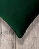 poduszki gładkie Ciemnozielona velvetowa poduszka z lamówką 45x45 Essence butelkowa zieleń 1