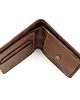 portfele damskie Ciemno-brązowy portfel na bilon uszyty ręcznie ze skóry. 4