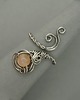 pierścionki - różne Pierścionek regulowany kamień słoneczny wire wrapping 2