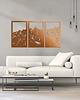 Ozdoby na ścianę DEKORACYJNY PANEL AŻUROWY, GÓRY, DEKORACJA ŚCIENNA 3D, ORNAMENT, 80 x 150 cm, 2