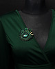 broszki Isobelle -zielona broszka soutache 3