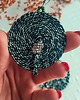 kolczyki soutache Kolczyki czarno srebrne koła lekkie 2