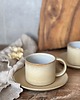 filiżanki Prosta filiżanka ceramiczna ze spodkiem 250 ml beżowa - Pustynny piach 1