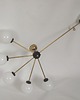 lampy wiszące Żyrandol Stilnovo 60s mosiądz szkło 6xE14 vintage 3