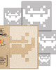 naklejki ścienne do pokoju dziecka SZABLONY MALARSKIE WIELOKROTNE 5 szt. // SPACE INVADERS #2 2
