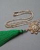 wisiory Boho /green rosette/  naszyjnik 5