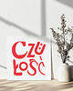 plakaty Czułość plakat typograficzny 50 cm x 50 cm czarny 1