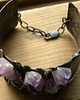 bransoletki wire wrapping surowe ametysty  - BRANSOLETA MANKIET - CUFF 4
