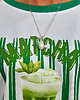 t-shirt damskie Bawełniana koszulka o luźnym kroju matcha 3