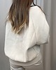 bluza bez kaptura damska Bluza z broszką Beige 4
