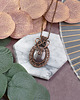 wisiory Miedziany wisiorek wire wrapping z mookaitem #540 2