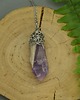 wisiory Wisiorek talizman duży surowy ametyst wire wrapping 3