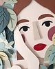 obrazy "Portret botaniczny" - lustracja przestrzenna z papieru 2