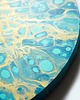 obrazy Okrągły obraz "Serce Oceanu" średnica 40 cm acrylic pouring 8