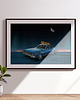 plakaty Minimalistyczny plakat poziomy Fast Car - Kolaż Fine Art 2