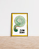 plakaty Plakat  SLOW DOWN grafika ślimak urodziny ilustracja do domu 3