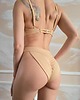stroje kąpielowe i kostiumy kąpielowe damskie Bikini dół beżowe 3