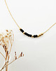 złote naszyjniki Krótki czarny naszyjnik z koralików srebro 1
