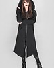 bluza z kapturem damska Długi płaszcz EXPRESS czarny 5