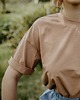 t-shirt damskie Koszulka T-Shirt z bawełny organicznej, karmelowy 2