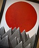grafiki i ilustracje Ręcznie drukowany linoryt "Wschód" 30x40cm 2