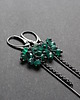 kolczyki z kamieniami Kolczyki zielone motyle 3