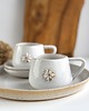 filiżanki Taca / Patera + 2 białe filiżanki ceramiczne - Piegi ze stokrotką 3