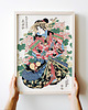 plakaty Plakat Gejsza w kwiatach  Azja azjatyckie 2