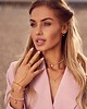 bransoletki ze szkła Brasoletka potrójna z zawieszką Swarovski 1