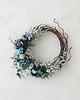 wianki bożonarodzeniowe Zimowy wieniec - odcienie błękitu i srebro (26cm) 6
