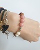 bransoletki z kamieni naturalnych Bransoletka  BOHO ART jadeit, jaspis, labradoryt, fiolet, żółty, beż 5
