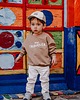 bluzy dla dziewczynki Bluza dziecięca MINI TRAVELER - kawowa 1